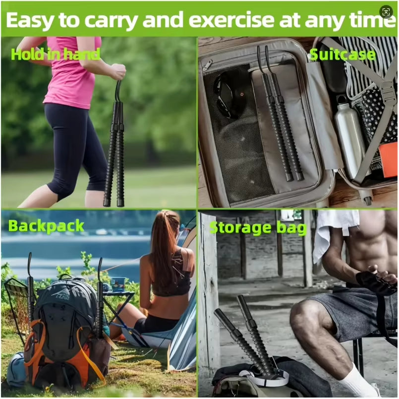 Strength Training Bar Ergonomic Fitness Grip Bar Biceps Triceps Strengthener Spring Arm Strength Expander Arm Muscle Trainer